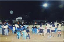 A basketball match in progress, 2005