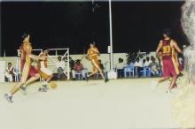 A basketball match in progress, 2005