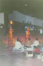 Performers stage a dance show at IIT Madras, 1999