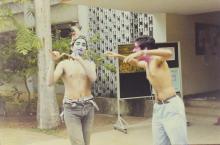 Participants of a fun event at IIT Madras, 1999