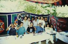 A group of students at the 'Curio Stall', 1999