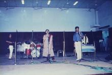 A music performance by a group, 1999