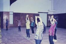 A dance group performs at IIT Madras, 1999