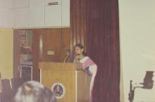 At the Central Lecture Theatre, 1999