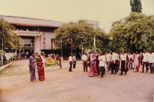 A photograph taken outside the Student Activities Centre, 1994