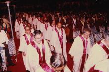 The academic procession at the convocation hall, 1994