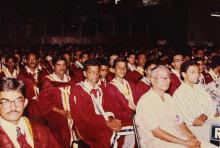 Graduands in robes at the 31st Convocation, 1994