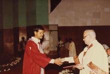 Prof. N. V. C. Swamy with a graduand at IIT Madras, 1994