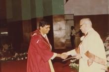 Prof. N. V. C. Swamy with a graduand at IIT Madras, 1994