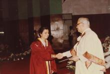 Prof. N. V. C. Swamy with a graduand at IIT Madras, 1994