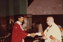 Prof. N. V. C. Swamy with a graduand at IIT Madras' 31st Convocation, 1994