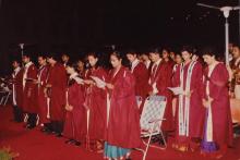 Students take the Institute pledge at IIT Madras, 1994