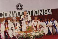 Dr. M. S. Swaminathan addresses the audience during the 31st Convocation, 1994