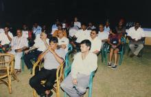 A photograph taken at the Chemplast Cricket Ground during the visit of the Indian cricket team to IIT Madras, 2001