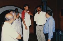 Indian pacer Ajit Agarkar at IIT Madras, 2001