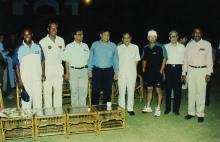 A group photograph taken at IIT Madras' cricket ground, 2001
