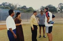John Wright, the first foreign coach in Indian cricket history at IIT Madras, 2001