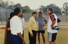 Prof. R. Natarajan and John Wright at IIT Madras, 2001