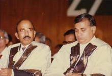 Mr. A. L. Mudaliar and Mr. Arif Mohammed Khan at IIT Madras, 1990