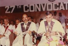 Mr. A. L. Mudaliar and Mr. Arif Mohammed Khan at IIT Madras, 1990
