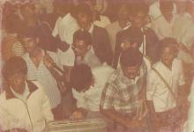 Members of the IIT Madras team photographed before the 22nd Inter-IIT Sports Meet, 1985