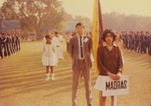 The IIT Madras contingent photographed at the 22nd Inter-IIT Sports Meet, 198