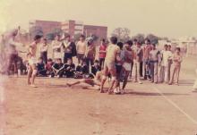 The IIT Madras kabaddi team in action during the 22nd Inter-IIT Sports Meet, 1985 