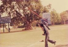 A person throws a javelin, 1985