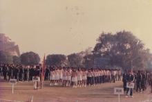 The various contingents at the 22nd Inter-IIT Sports Meet, 1985