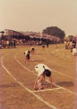 Seconds before the commencement of a relay race, 1985