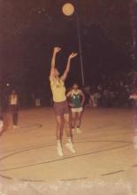 A basketball player shoots a free throw, 1985