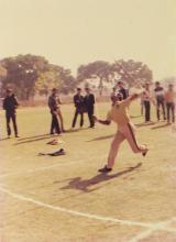 A javelin thrower in action, 1985