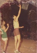 A basketball match at the 22nd Inter-IIT Sports Meet, 1985