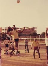 A volleyball match at the 22nd Inter-IIT Sports Meet, 1985