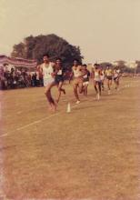 A track event at the 22nd Inter-IIT Sports Meet, 1985