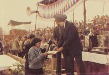 At the prize distribution ceremony of the 22nd Inter-IIT Sports Meet, 1985
