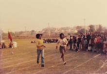 A photograph taken at the IIT Delhi athletics track, 1985