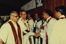 Dr. P. Rama Rao meets some of the IIT Madras faculty, 1992