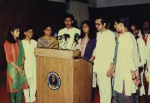 The invocation song being performed during the 29th Convocation, 1992