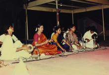 Musicians in action at IIT Madras, 1992