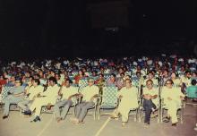 A section of the audience at the Open Air Theatre, 1992