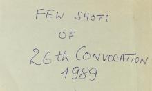 A handwritten note describing the contents of the physical album containing photographs