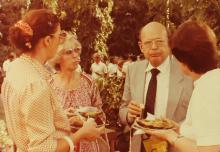 Visitors to the Institute photographed during an event