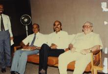 Prof. L. S. Srinath, Mr. A. L. Mudaliar and Mr. Russi Mody at IIT Madras, 1989