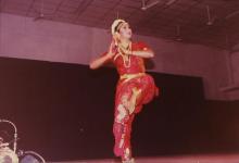 A dancer performs at IIT Madras, 1991