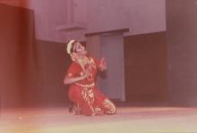 A dancer performs at IIT Madras, 1991