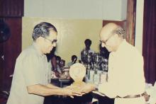 An award being presented at the 29th Institute Day of IIT Madras, 1988