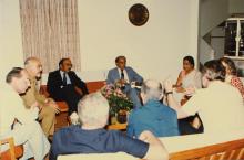 An interaction between visitors, guests, Chairman and Director, 1988