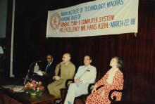 The official function of the handing over of Siemens 7580-E computer system, 1988