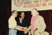 Prof. L. S. Srinath and Mr. Hans Klein, 1988